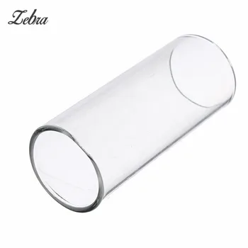Zebra 60mm x 22mm Guitar Glass Slide Guitar Finger Sliders Electric Guitar Pick Tube Knuckle Guitar Accessories Transparent
