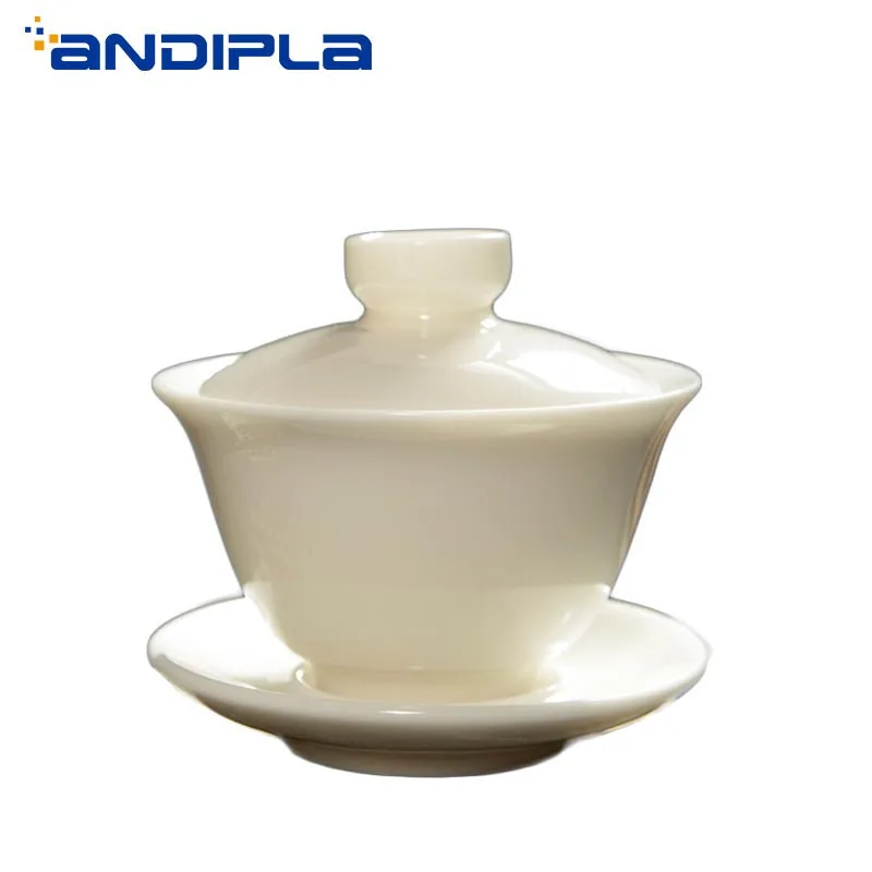 

135ml Boutique White Porcelain Gaiwan Ceramic Teapot Master Cup Ceramic Lid Bowl Kung Fu Tea Set Tea Maker Pot Teaware Tureen