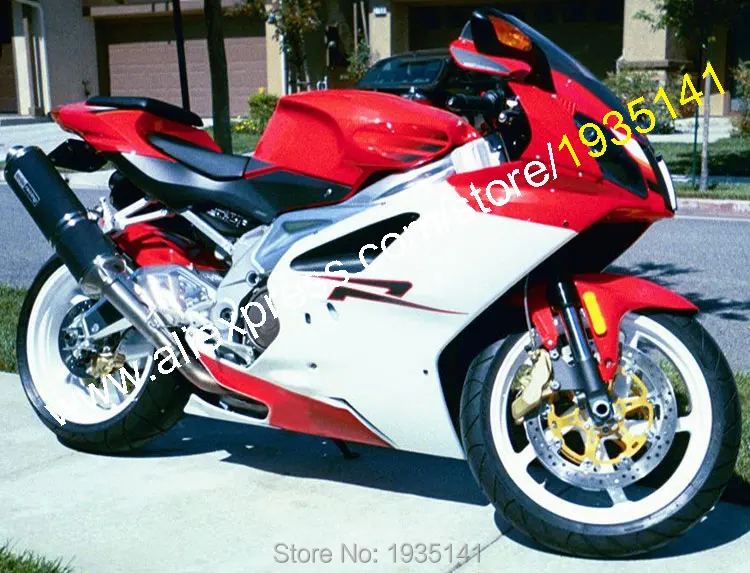 Детали ABS для Aprilia RSV1000 03 04 05 06 RSV 1000 2003 2004 2005 2006 Красный Белый комплект обтекателей