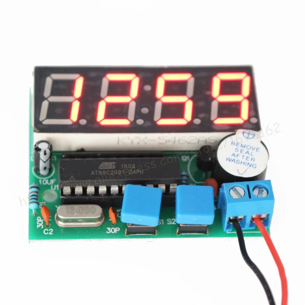 

best quality C51 4 electronic clock pieces C51 production suite DIY electronics Kits red color