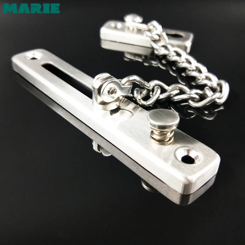 DG003 Sliding Door Lock Stainless steel#304 Door Lock Chain Bolt Safety Chain Hotel Office Security Chain Gate Cabinet Latches