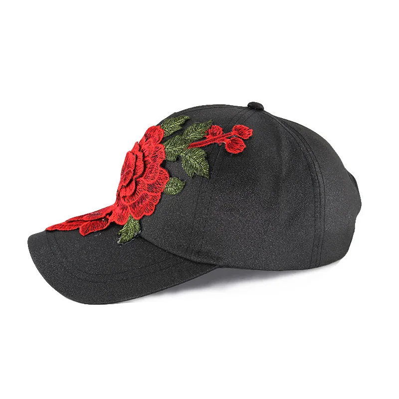 Miaoxi Новая модная брендовая Летняя женская шляпа бейсбольная Кепка с цветочным узором Повседневная Регулируемая джинсовая кепка с наклейками женские шапки BS-016