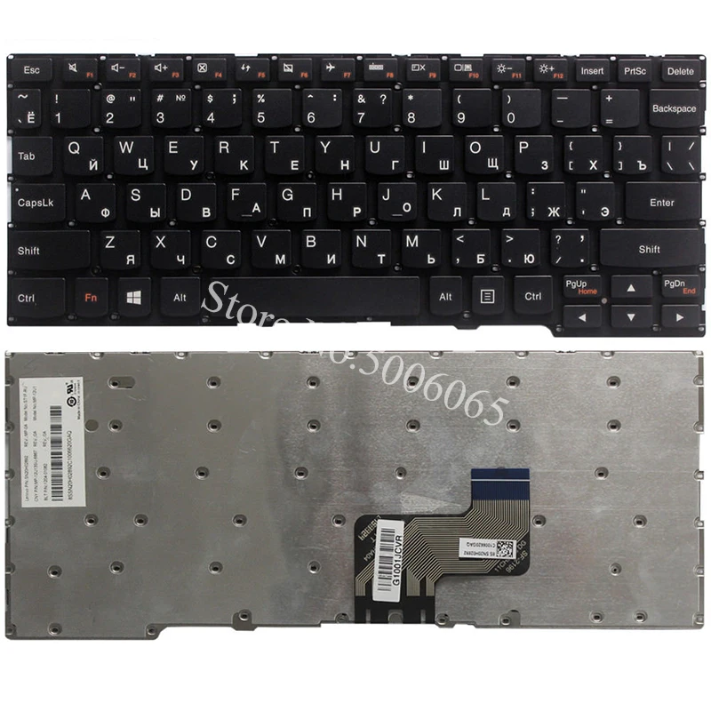 Nuova Tastiera Ru Per Lenovo Yoga 3 11(11 ") 300-11Ibr 300-11Iby Flex 3 11 Tastiera Per Laptop Russa Nera