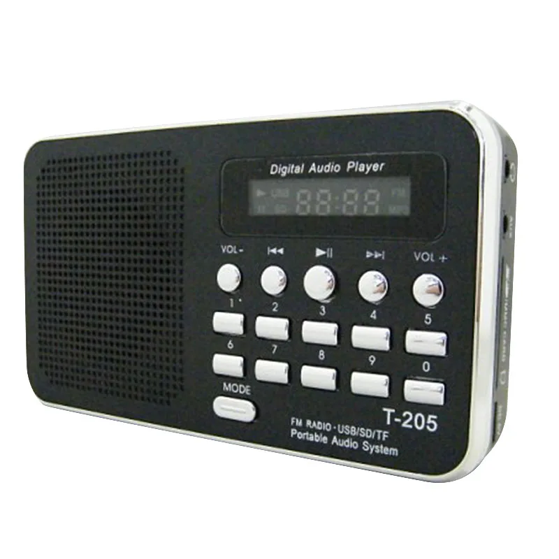 T-205 FM Радио Портативный hifi карта динамик цифровой мультимедийный MP3 музыка громкий динамик Белый Кемпинг Туризм Спорт на открытом воздухе