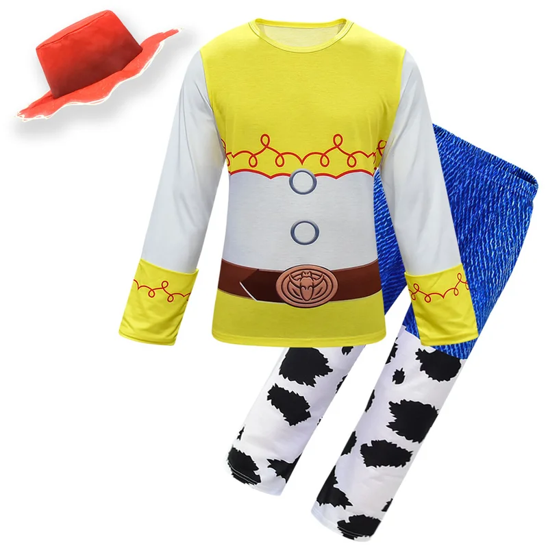 Карнавальный костюм из истории Игрушек 4 Jessi, ковбойский костюм Вуди, топ-рубашка, штаны, шляпа, сумка, аксессуары для Хэллоуина, на заказ