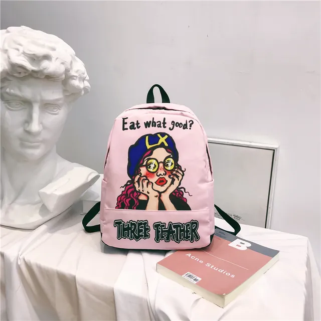 Buy Autumn New Funny girls fashion printed Canvas