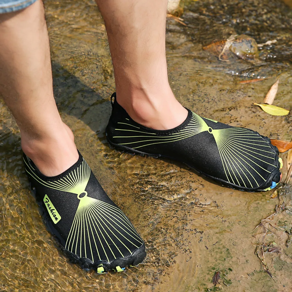 Летняя водонепроницаемая обувь; мужские пляжные сандалии; дышащая Спортивная обувь; мужские быстросохнущие шлепанцы на речном море; носки для дайвинга; обувь для плавания;# D