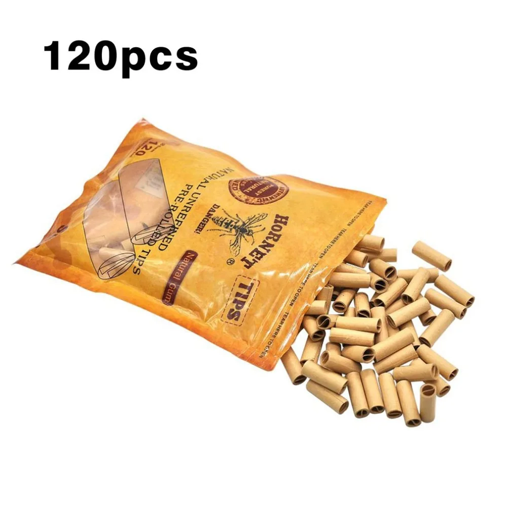 

120pcs 6*18ml Chemical Free Chlorine Free Brown Tobacco Paper Filter Tips for Rolling Papers