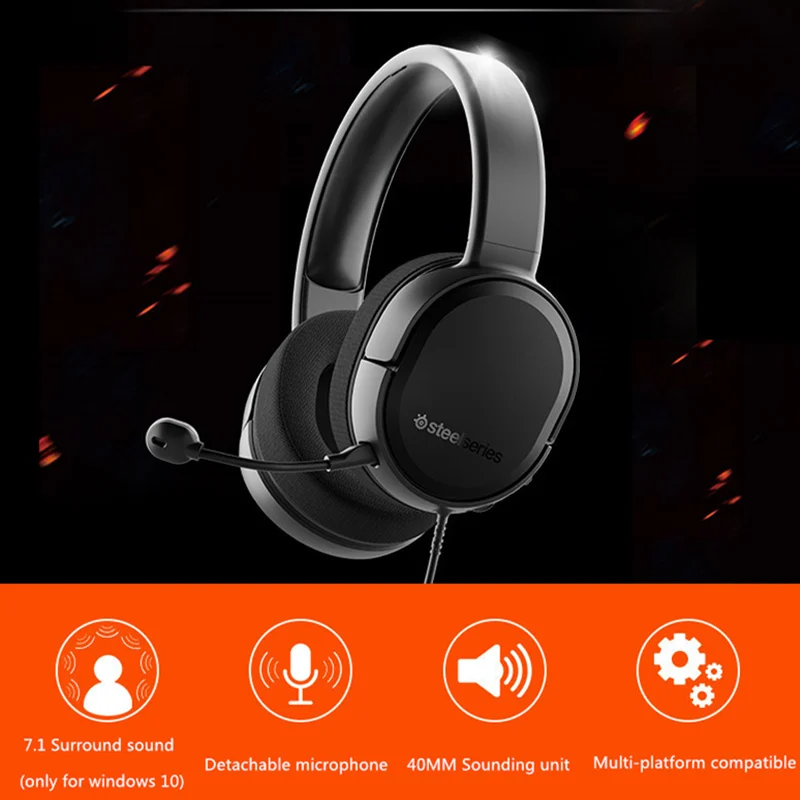 Steelseries Arctis Raw Игровые наушники, гарнитура для электронных спортивных игр, наушники для мобильного телефона с усиленным басом и шумоподавлением CF