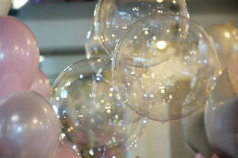 Светодиодный прозрачный гелиевый Прозрачный светящийся шар с палочками, украшение для свадьбы, дня рождения, детский светодиодный светильник, воздушный шар