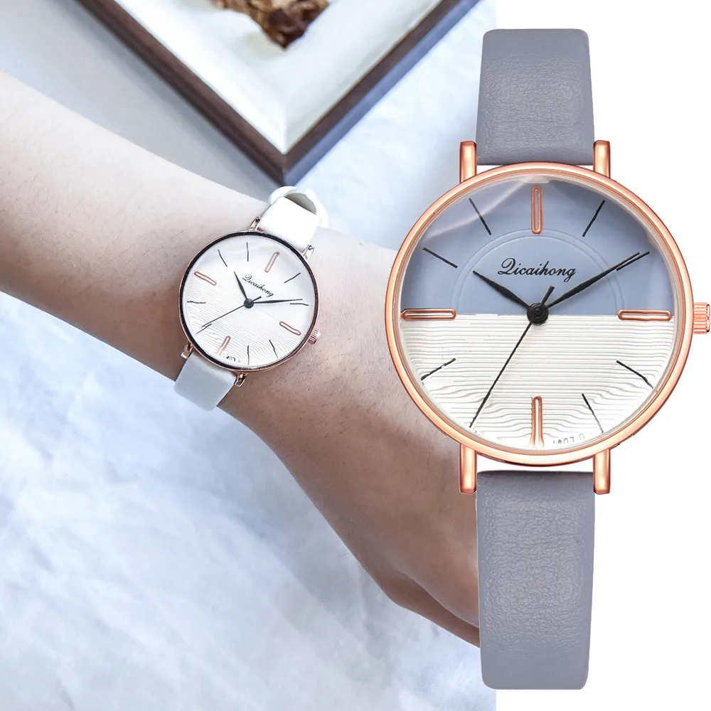 

Duobla Fashion Quartz Ladies Convex Glass Leather women Watches High Quality Clock Minimalist Wristwatch relogio feminino 30Q