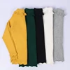 Pulls d'hiver col roulé pour enfants | Vêtements pour enfants, hauts à col froncé, en coton doux, pulls en tricot pour tout-petits ► Photo 2/6