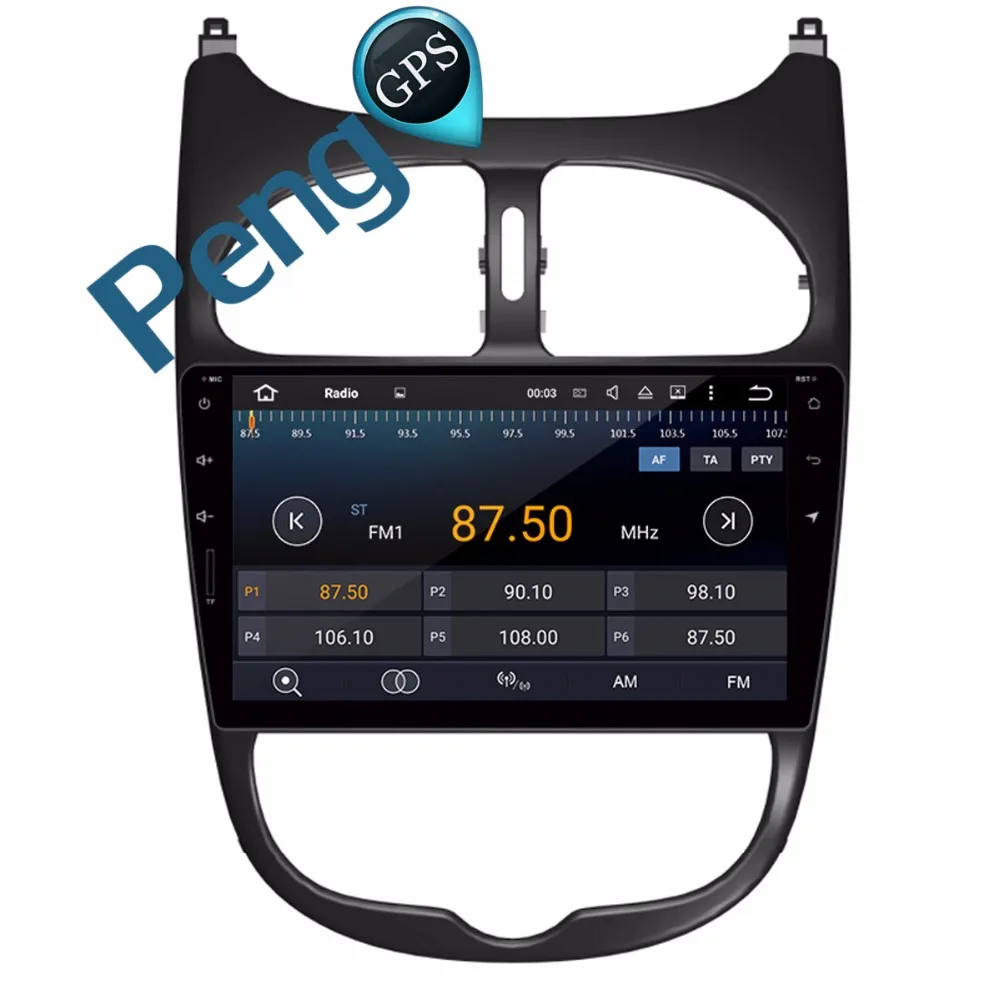 

Octa Core CD DVD Player 2 Din Stereo Android 8.0 Car Radio for Peugeot 206 2000-2016 GPS Navigation Autoradio Headunit WIFI FM