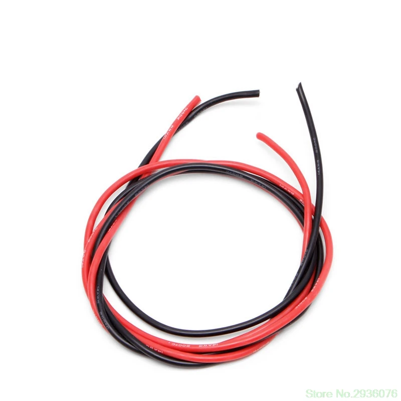 24AWG Калибр силиконовый гибкий провод многожильный V# медные кабели 5 м для RC черный красный Прямая поставка поддержка