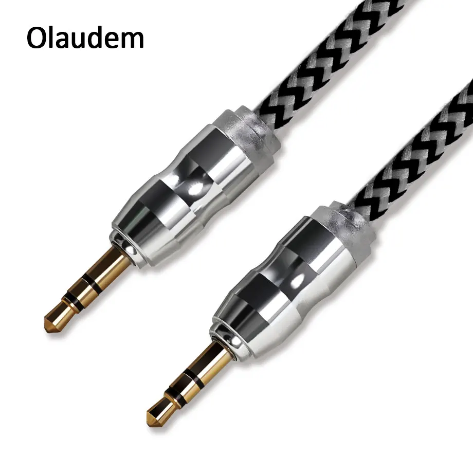 

Olaudem Audio Cables 3.5mm Male-Male Aux Cable For Car Hi-Fi Stereo Audio Cable 3.5 Extension for MP3 MP4 Player AXC001