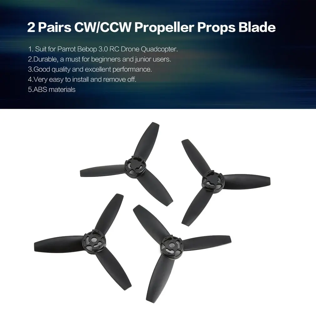 

2 Pairs CW/CCW Propeller Props Blade for Parrot Bebop 3.0 RC Drone Quadcopter Aircraft UAV Spare Parts Accessories Component