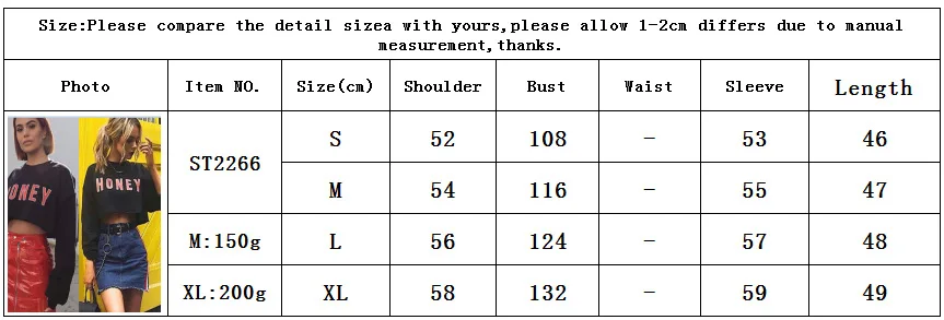 Модный черный укороченный топ с длинным рукавом, Женская Сексуальная футболка с надписью HONEY, осенний пуловер, свободные футболки с капюшоном, Прямая поставка