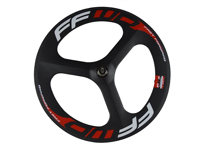 W Carbon wheels 3 spokes Triathlon Time Trial Bike Wheel Clincher, Rear