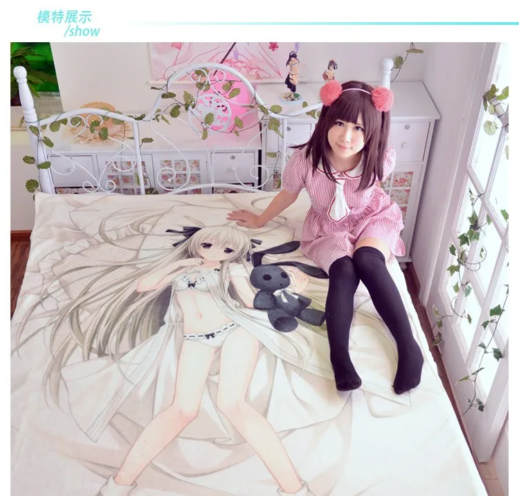 Японское аниме Yosuga No Sora постельное белье Простыня сексуальная девушка простыня 3d Встроенная ковер манга пододеяльники фланелевое одеяло