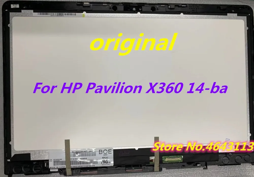 14 ''ips lcd кодирующий преобразователь сенсорного экрана в сборе+ рамка B140XTN02. E N140HCE-EBA для hp Pavilion X360 14-ba серии Номинальная 4,8/5 на основе