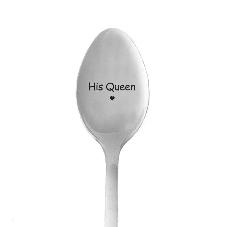 Подарок для друга подруги длинное ложка с буквами его Queen/ее король надписью Love