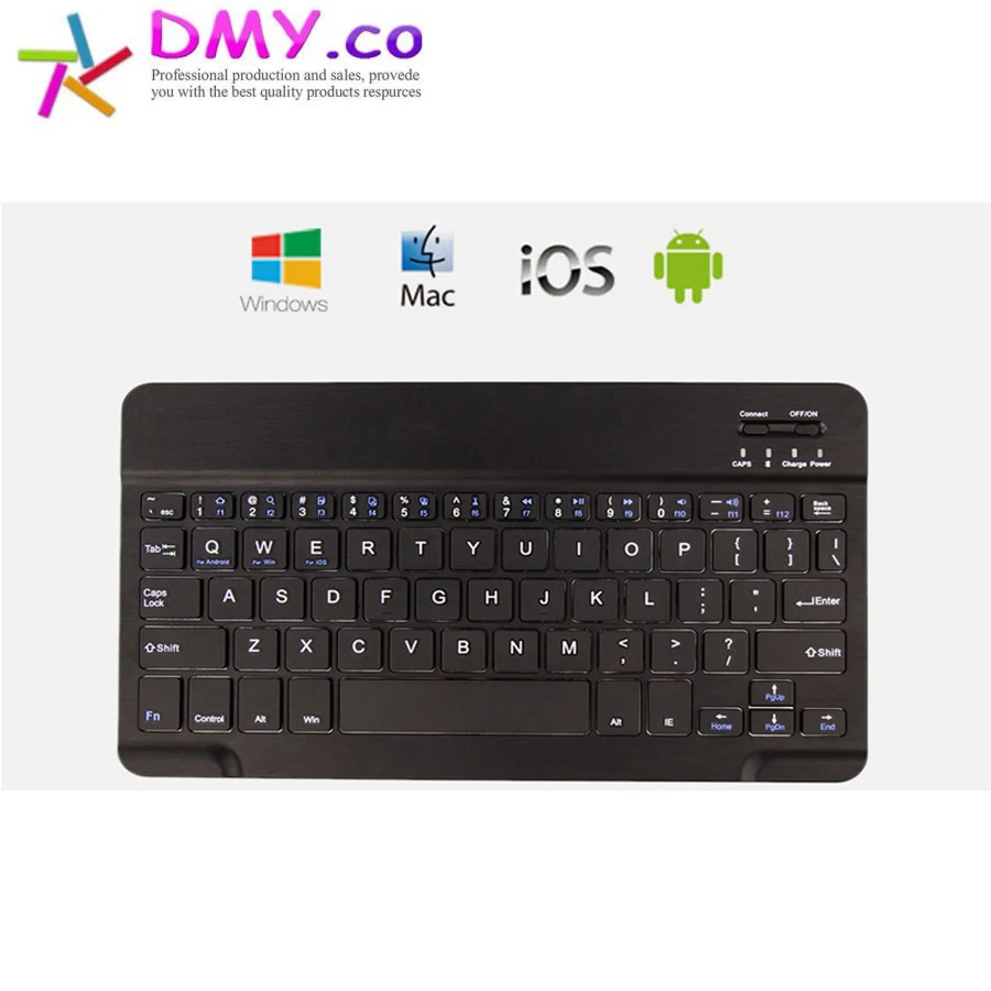 2017 High Quality Mini portable keyboard Ultra Slim Multimedia Aluminum Wireless Bluetooth