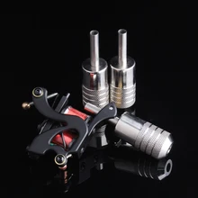 1 шт. 25 140mmstainless Сталь татуировки сцепление с задней стволовых Профессиональные татуировки ручки татуировки Трубы подсказки
