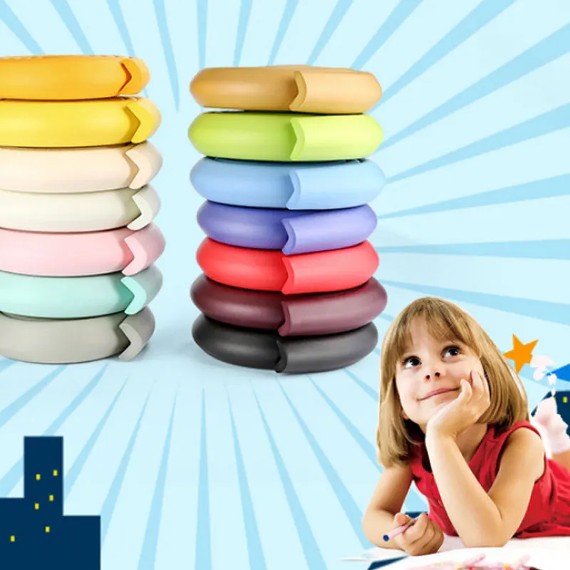 

2M Length Baby Striped Safety Bumper Strip Thickened Protective Strip Table Corner Protection Child Protection Products