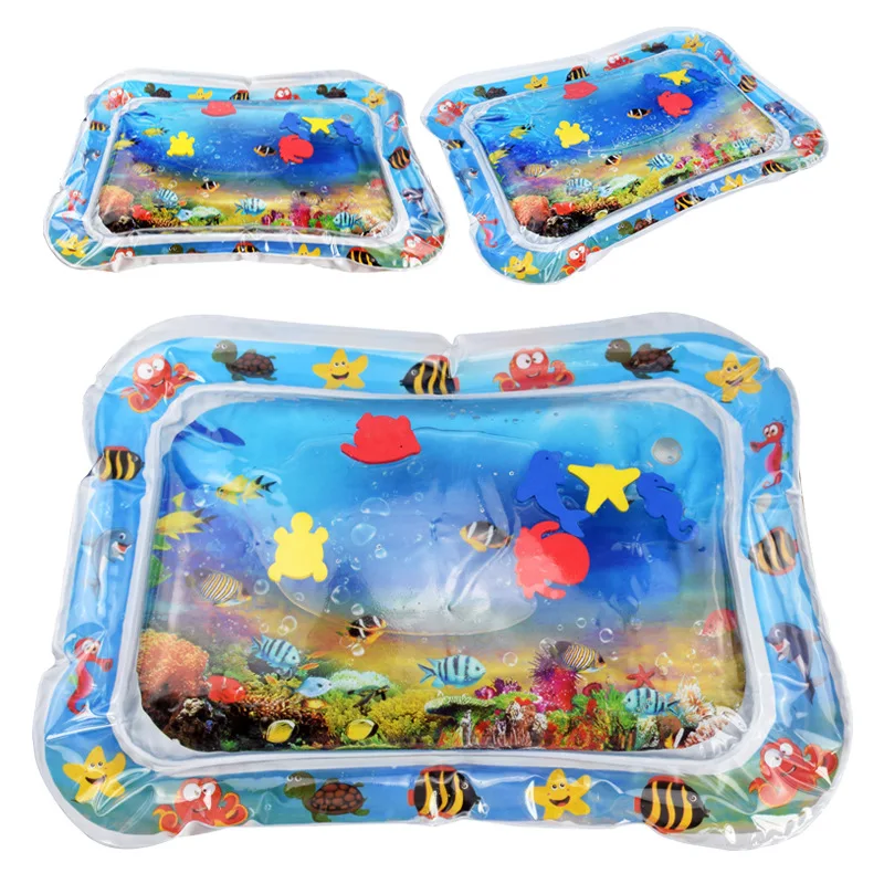

Baby Kids Water Play Mat Inflatable Thicken PVC Infant Tummy Time Playmat Toddler Fun Activity Play Center Water Mat for Babies