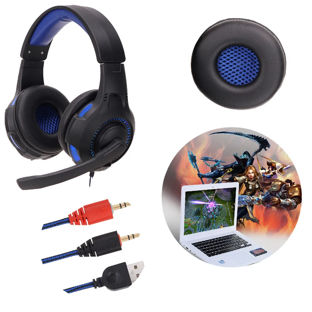Usb 3 5mm Jack Gaming Headset Surround Stereo Over Ear