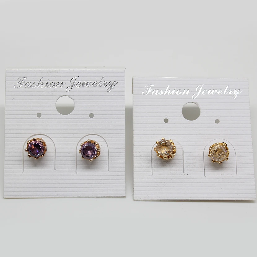 

2018 New Fashion Sale Romantic Jewelry Round Crystal Stud Earring for Women Wedding Elegant High Quality Earrings Accessories