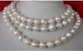 

cassic18"13-14MMNATURAL SOUTH SEA WHTE KESHI PEARL NECKLACE 48INCH925s