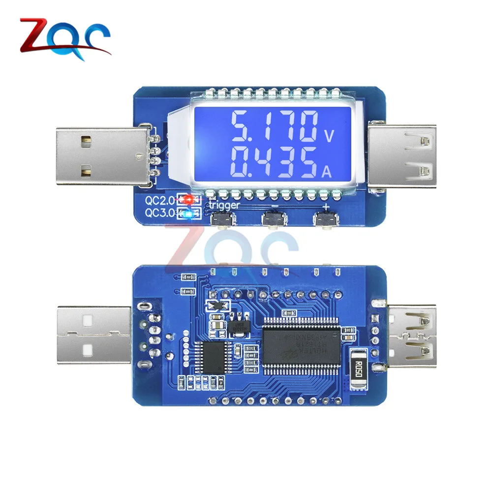 Цифровой USB тестер QC2.0 измеритель напряжения и силы тока с ЖК дисплеем 4 28