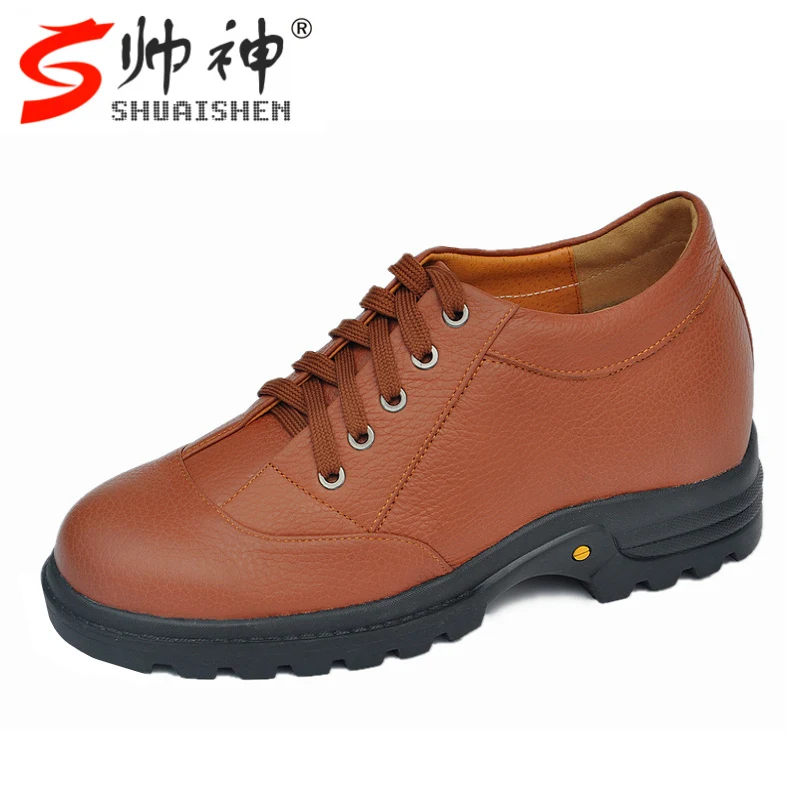 Elevator shoes men 10cm genuine leather 