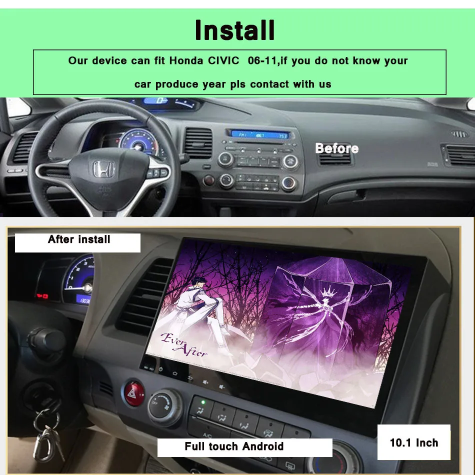 Discount Octa Core Android 9.0 Car Head Unit for Honda Civic 2006-2011 DVD GPS with Radio RDS BT Mirror-Link Wifi map Tape Recorder swc 1 Discount Octa Core Android 9.0 Car Head Unit for Honda Civic 2006-2011 DVD GPS with Radio RDS BT Mirror-Link Wifi map Tape Recorder swc 1