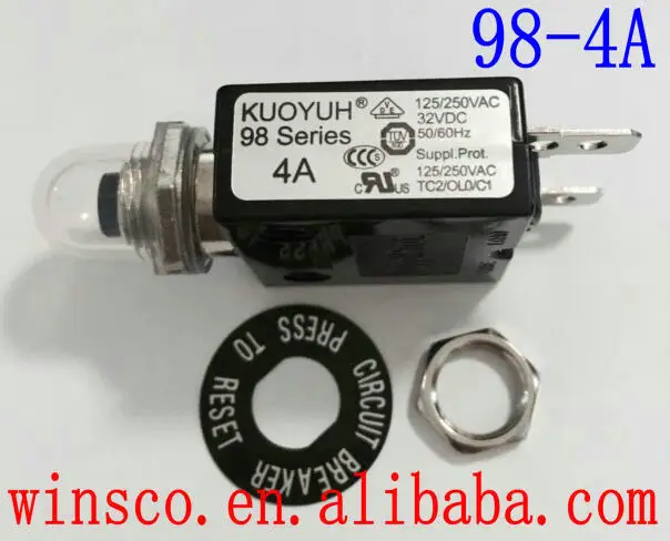 

4A Waterproof cap 100% NEW KUOYUH CIRCUIT BREAKER 98 SERIES 4A