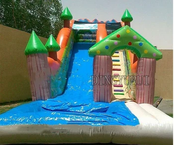 inflatable water slide pool,inflatable bouncer with water slide for free blower