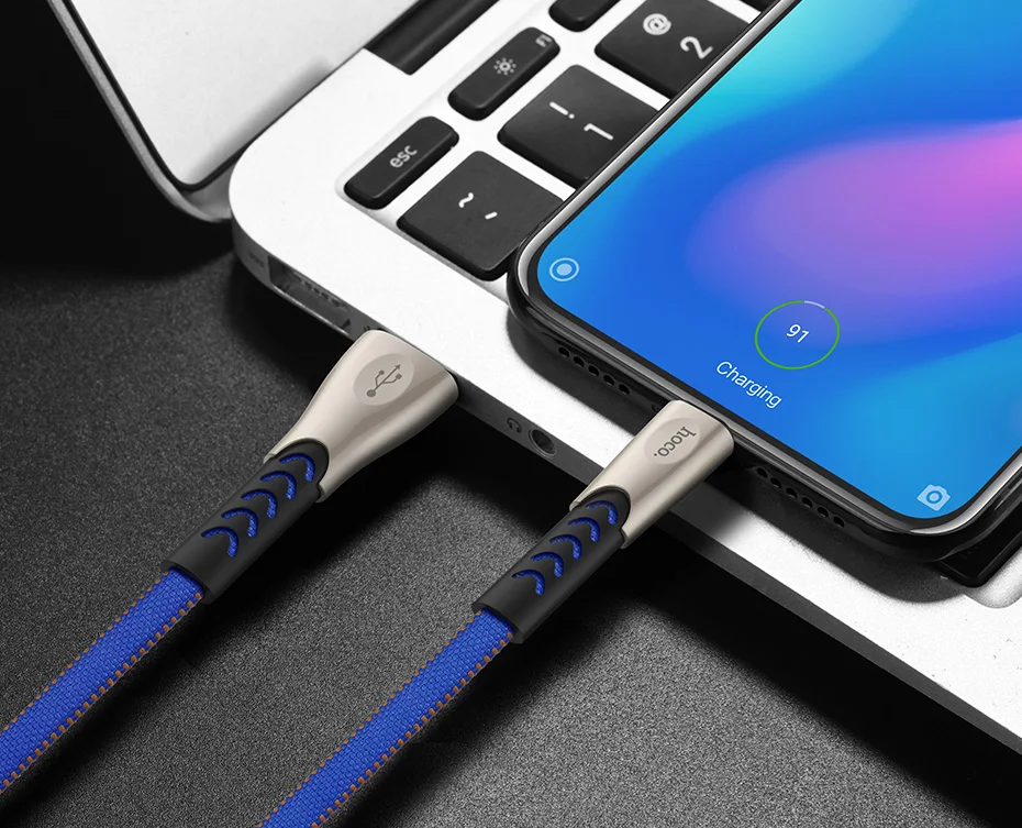 HOCO USB C кабель для Xiaomi Mi 8 A1 F1 huawei P20 прочный цинковый сплав usb type C кабель для быстрой зарядки для samsung S8 S9 Oneplus