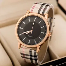 New Fashion Grid Leather Strap Watch Quartz Watches Women Casual Watches Ladies Wristwatch Women Dress Watches reloj mujer saat