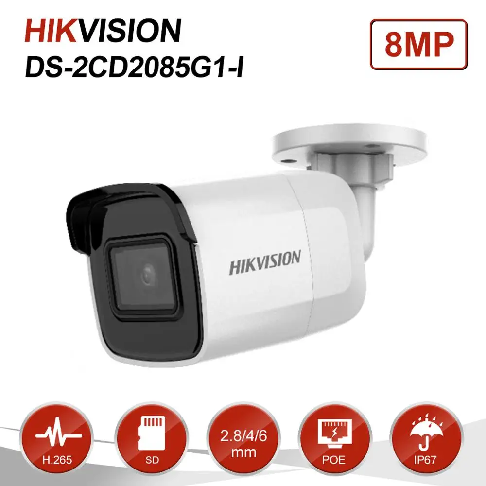 Hikvision 8MP (4 K) ИК фиксированной Bullet HD IP Камера H.265 PoE Onvif дома/наружного