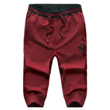 Летние пляжные трикотажные шорты M~ 3XL спортивные хлопковые Брендовые прямые мужские шорты с эластичной резинкой на талии мужские повседневные шорты Карго