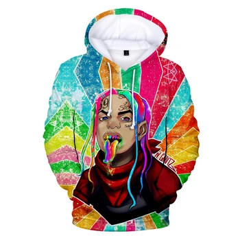 

singer 6ix9ine Hot Sale 3D Hoodies Sweartshirt boys/girls Hoat Clothes Cool Kpop Personality Plus Size streetwear hip hop coats