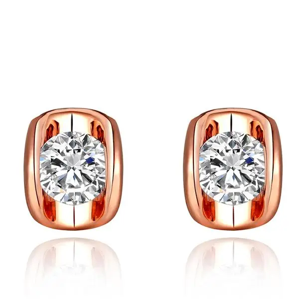 18k gold earrings chain E1008 B Wholesale Nickle Free Antiallergic 18K