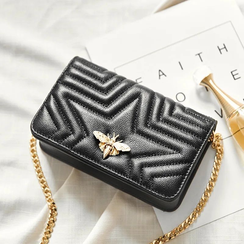 

Women Handbags Luxury Designer Bee Lady Shoulder Bag Fashion Chain Small Summer Bag with Star Design