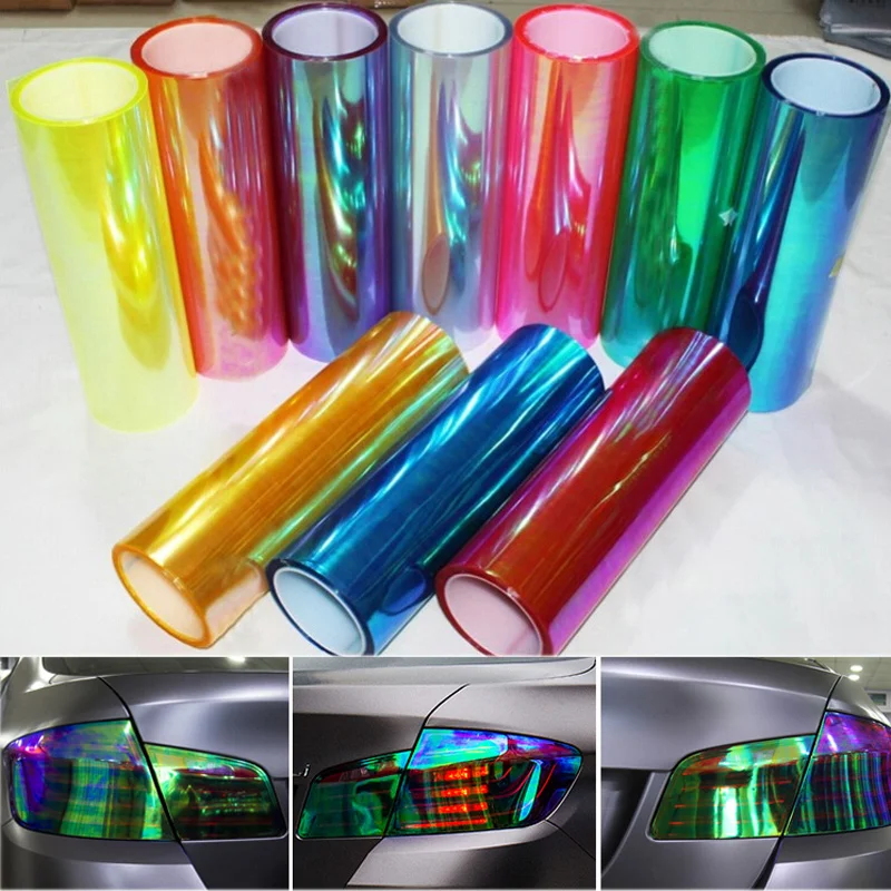

30cm x 60cm Car Sticker Chameleon Headlight Taillight Vinyl Tint Light Film Wrap Car Styling