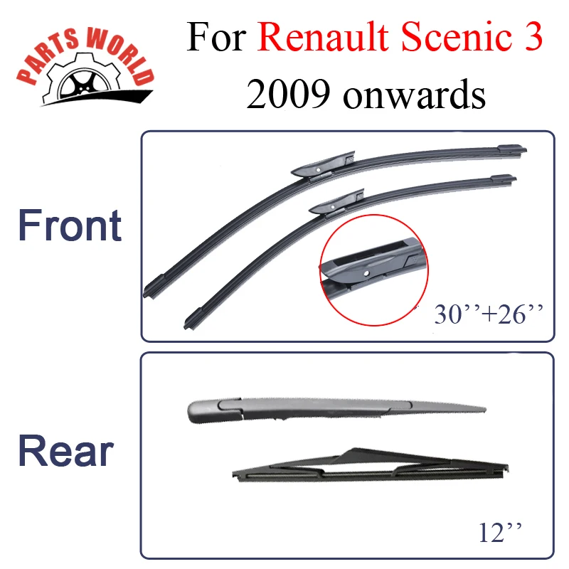 Goede Voorruit Voor Achter Ruitenwisser Arm En Messen Voor Renault Scenic Grand 3, vanaf 2009, voorruit Borstel Auto Accessoires