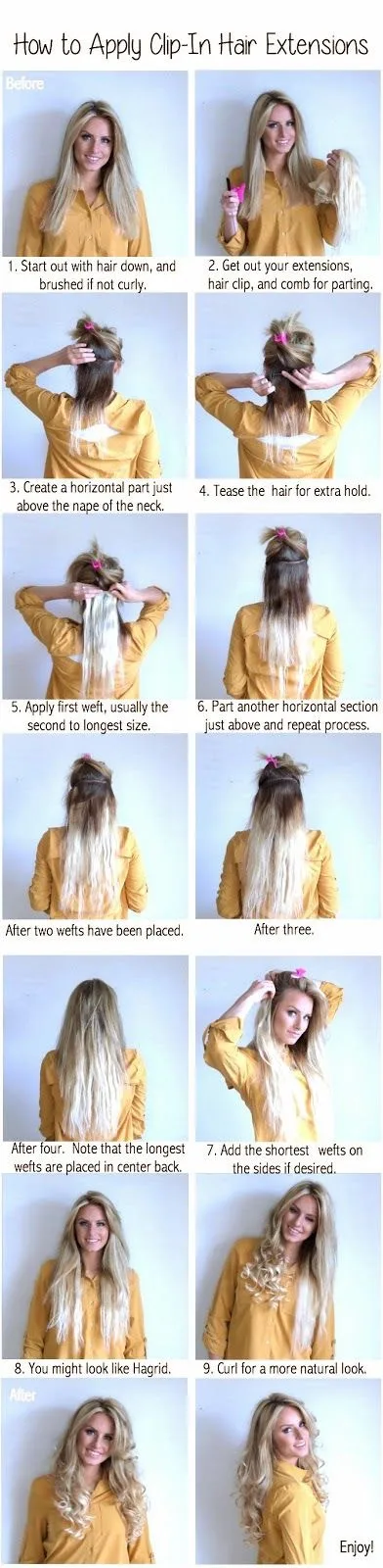 how to apply clip in hair