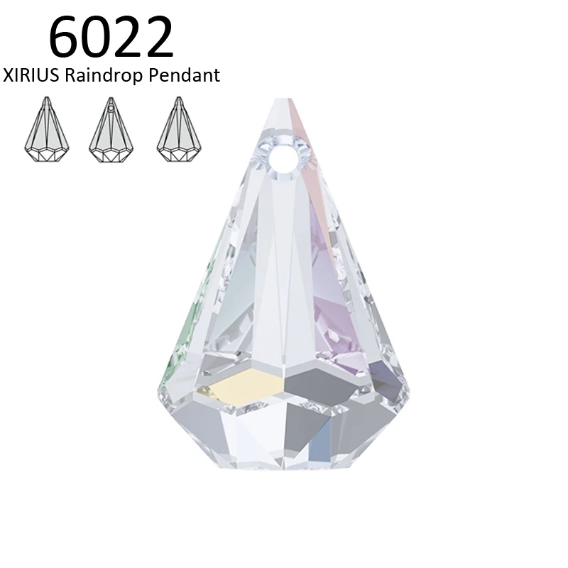 

(1 piece) 100% Original Crystal from Swarovski 6022 XIRIUS Raindrop Pendant made in Austria Rhinestone for DIY jewelry making