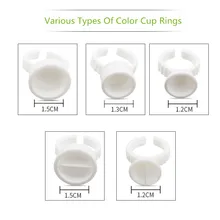 500 шт./компл. Пластиковые чернила татуировки держатель кольца для бровей губ Перманентный макияж Малый размер пигментные контейнеры татуировки