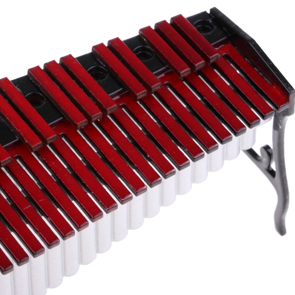 MagiDeal Miniature Red Xylophone Model With Storage Box For Kids Gift Toy